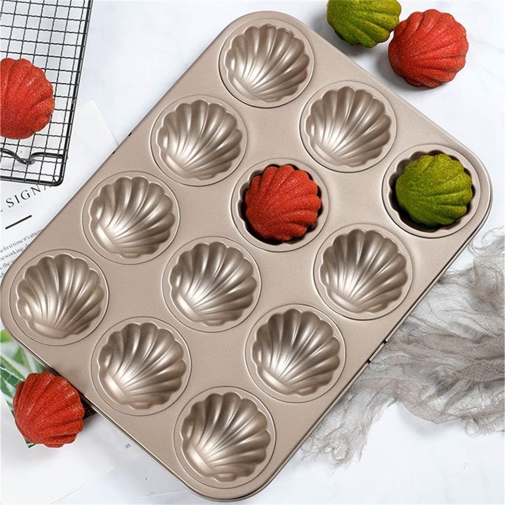 Baking Dish, Carbon Steel Not Sticky Muffin Baking Dish 12 Holes Not Sticky Coating Cake Baking Used For Oven