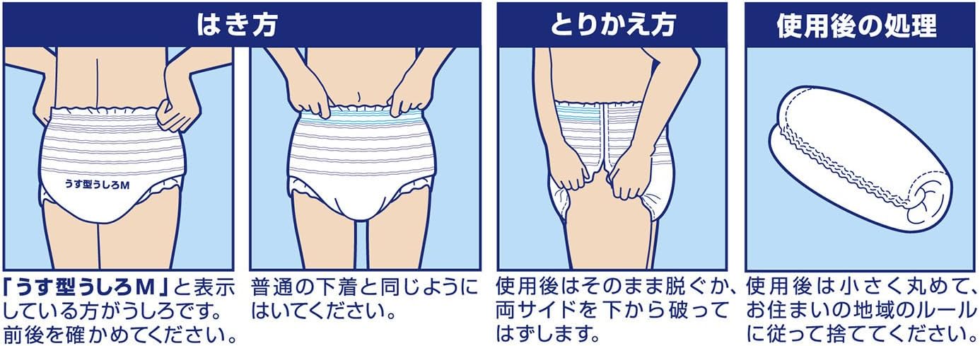 Amazon ケース販売 リフレはくパンツ軽やかなうす型m34枚 3袋 リフレ 軽失禁パッド