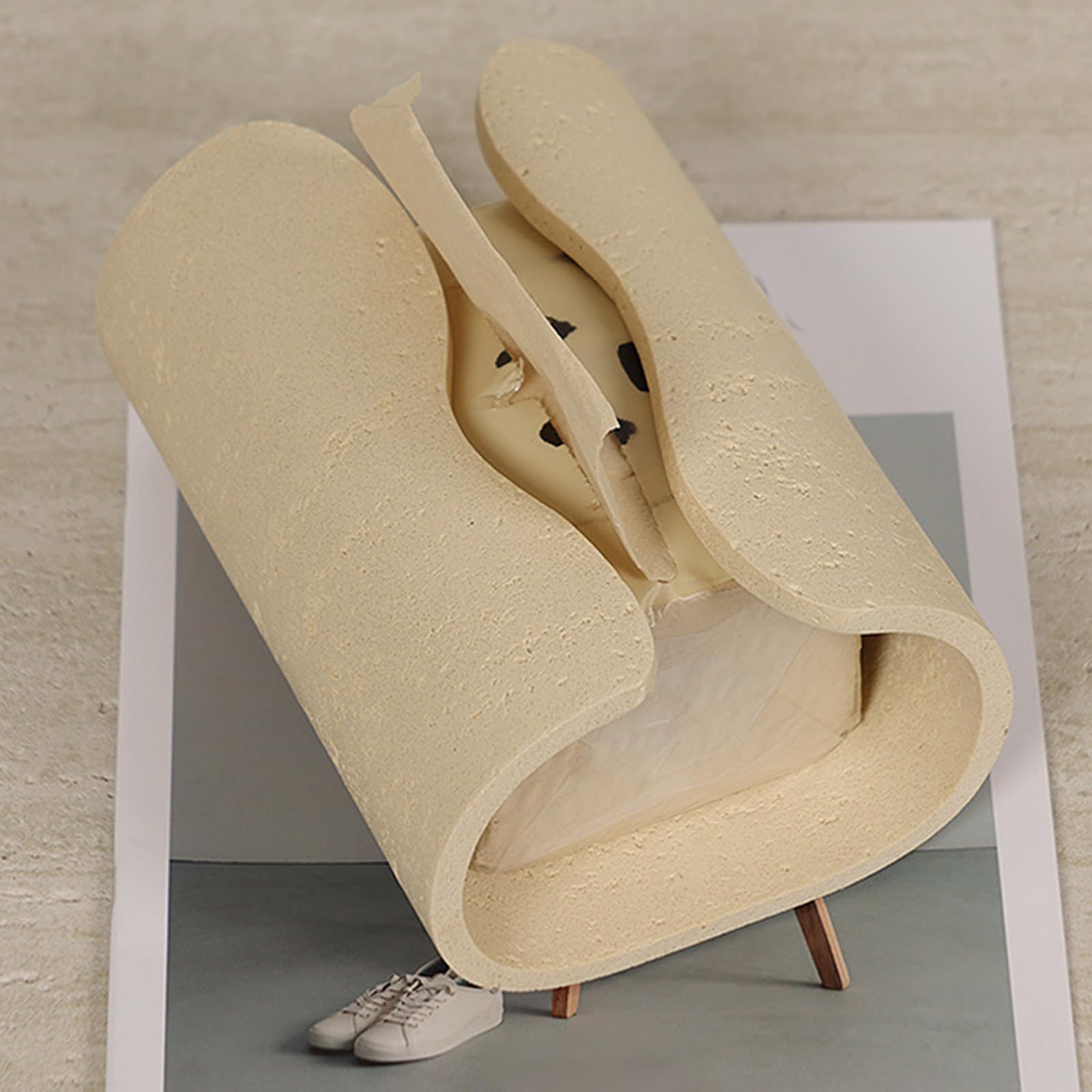 Tissu en résine de Pierre Naturelle de Styles, Beige, D