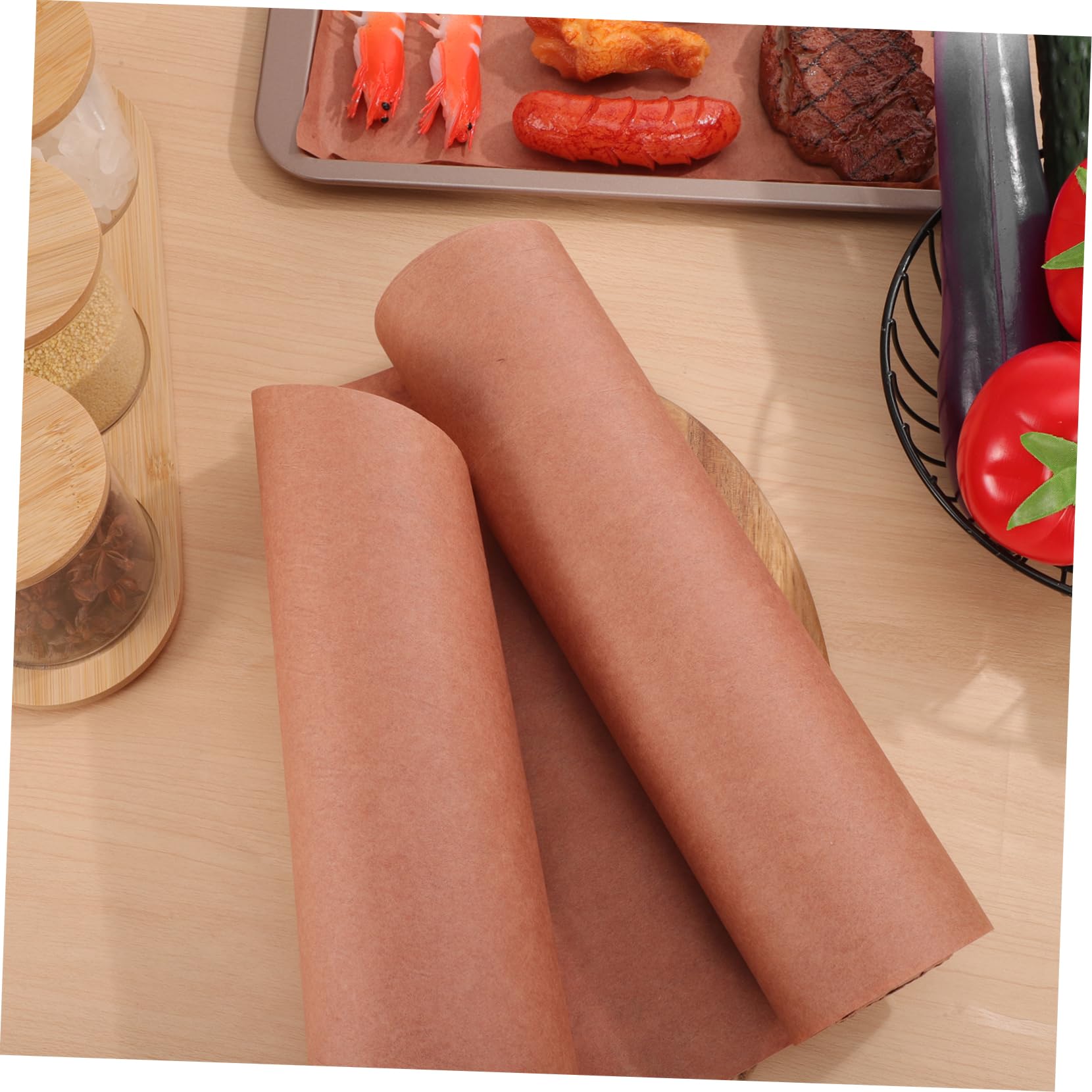 COLLBATH Papier Rzeźniczy W Rolce Papier Do Grillowania Do Frytkownicy Powietrznej Nieprzywierający Arkusze Papieru Pergaminowego Łatwe Czyszczenie Uniwersalny Do Pieczenia I Grillowania