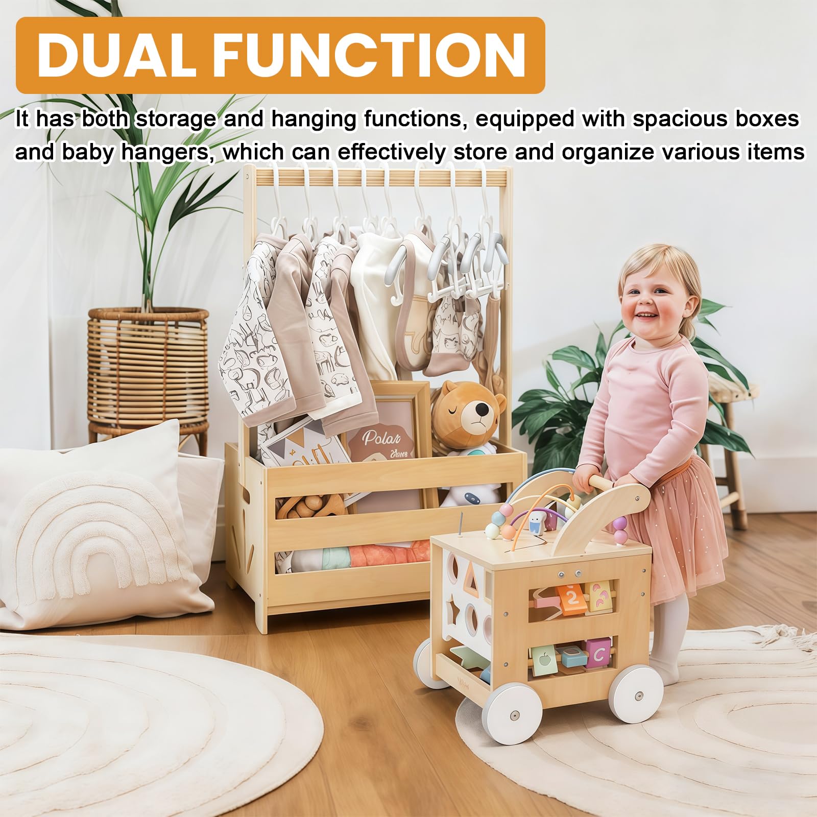 Cestino regalo per bambini in legno con maniglia, scatola per baby shower, armadio con maniglia, pratico cestino decorativo per baby shower, box doccia per bambini, cestino per bambini personalizzato