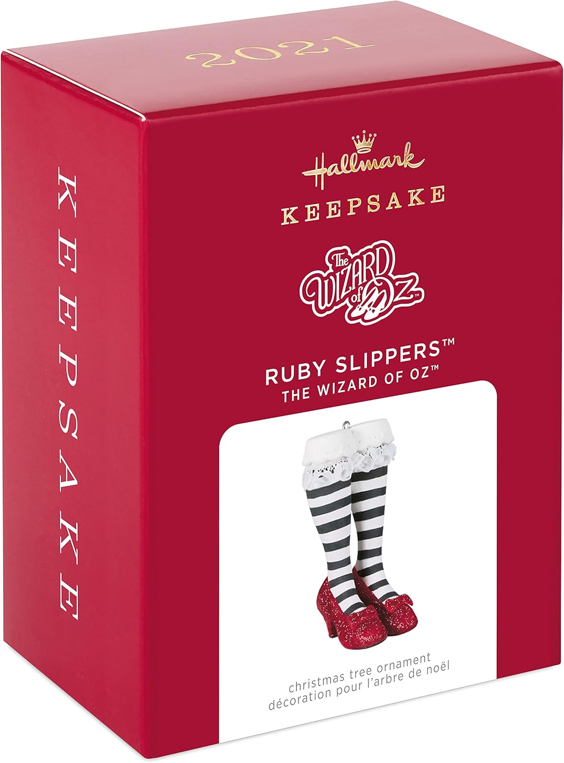 Hallmark Keepsake Christmas Ornament 2021, The Wizard of Oz Ruby Slippers