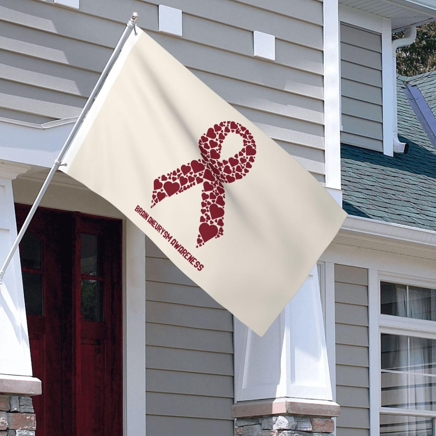 Brain Aneurysm Awareness Ribbon Flag 3X5 Ft Double Sided Polyester Banner Vivid Color and Fade Resistant for Outdoor Yard Lawn7