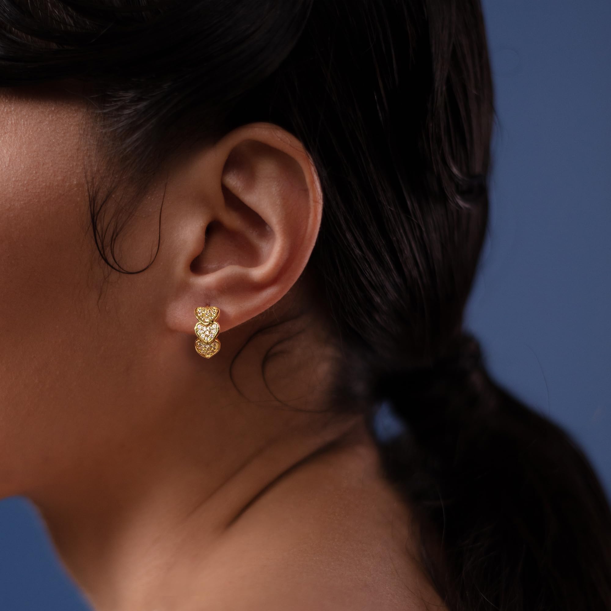 ALEXCRAFT Orecchini Cerchio Argento 925 in Oro 14K, Oro Orecchini Anallergici Donna, 3 Paia Orecchini Cerchio Piccoli con Confezione