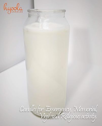 Miniatura 7 de Hyoola Vela de oración blanca de 9 días en tarro de cristal, paquete de 2 unidades, vela de memoria para religiosos, conmemorativos, vigilias y