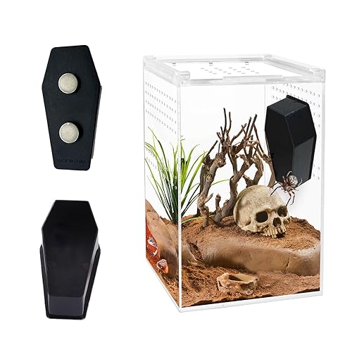 2 Pack Jumping Spider Coffin with Magnets for Pet Spider,