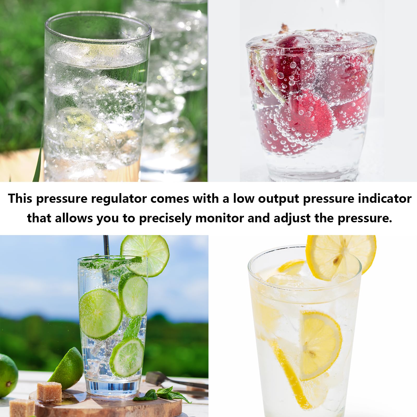 Riduttore Di Pressione Co2, 2 In 1 Mini Regolatore Di Pressione CO2, Regolatore Di Gas Co2 In Rame Manometro Di Soda Con Adattatore Da 3/8" A Tr21.4, Per Produttore Di Minerale Soda Birra