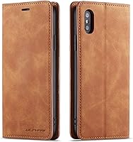 Vista 15 de QLTYPRI Funda para iPhone XR, funda de piel sintética de alta calidad, parachoques de TPU con soporte para tarjetas, atril, absorción magnética