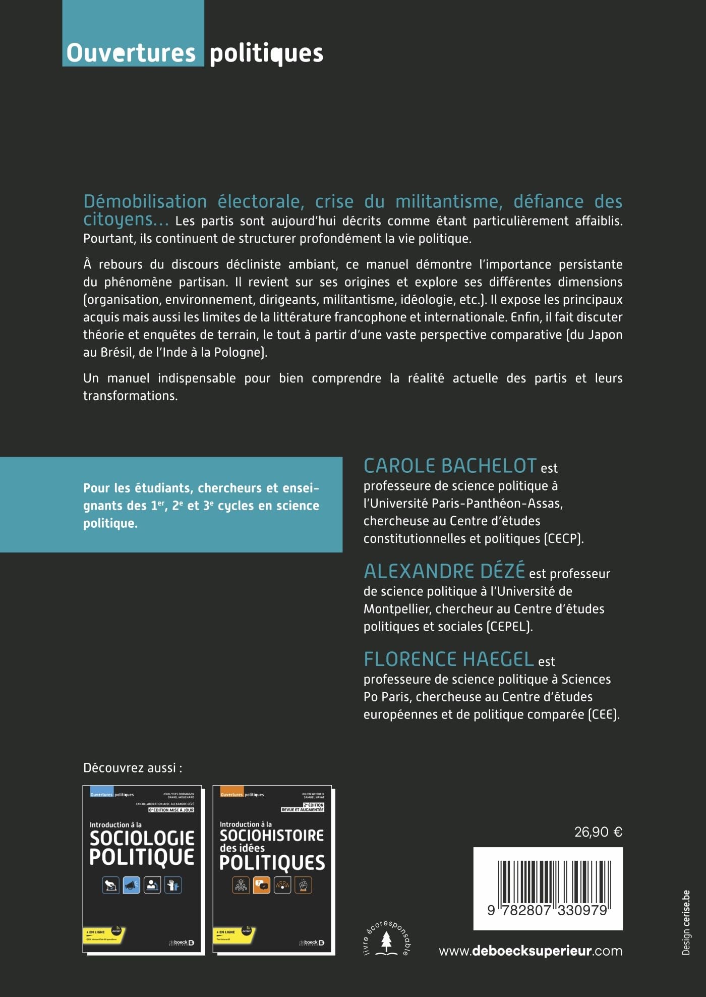 Introduction à la sociologie des partis politiques