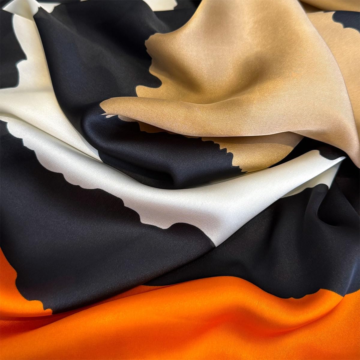 FairyCity Womens large Luxury Silk Scarf Satin Summer Scarf Lightweight Fashion Shawl Wrap - Image 5