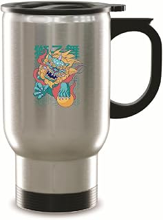 Chinese Dog Dragon Gift for Dragon Lovers Illustration Style Dragons 14oz Steinless Steel Travel Mug
