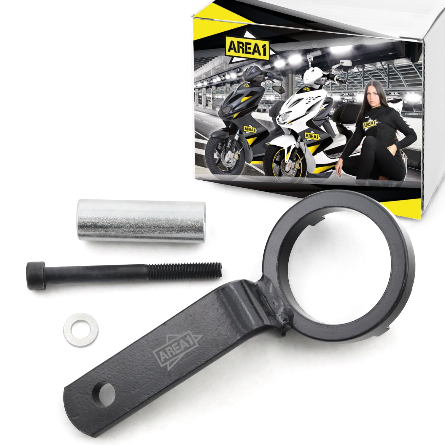 Area1 Variomatik Blockierwerkzeug Haltewerkzeug für 250-300ccm 4T/4V kompatibel mit Piaggio Beverly 250 300, Carnaby 250 300, MP3 250 300 350, X-Evo 250, X7 250 300, X8 250, X9 250, BV 250 300