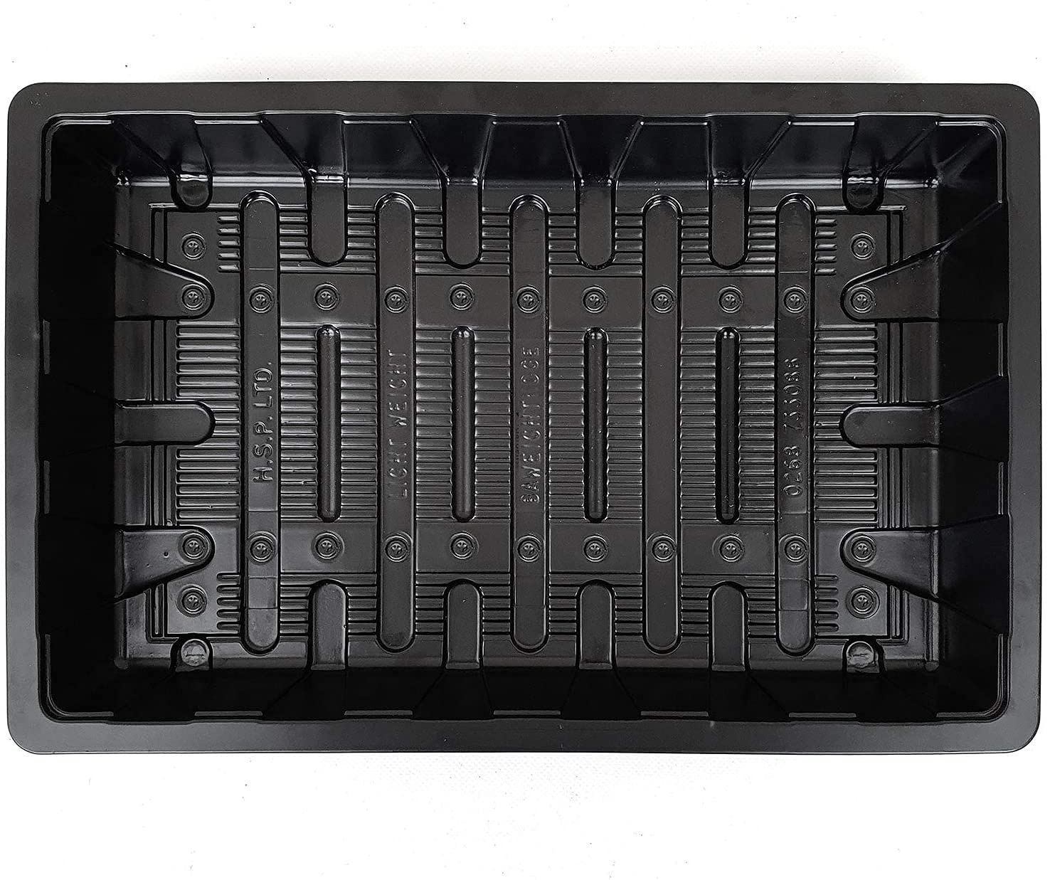 Easy Shopping® Black Plastic Full Size Growers Seed & Gravel Trays Durable and Reusable with Drainage (20)