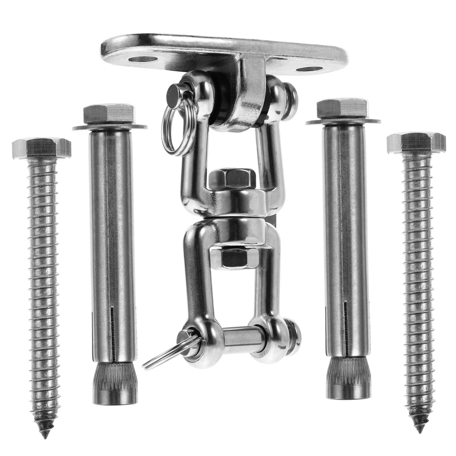 DOITOOL 1 Set Swing Buckle Hanger Swing Suspension Ceiling Hammock Hanging kit Wing Chair Yoga Swing Hooks Outdoor Hammock Chair Hammock Buckle Stainless Steel to Rotate The Swing Hangers