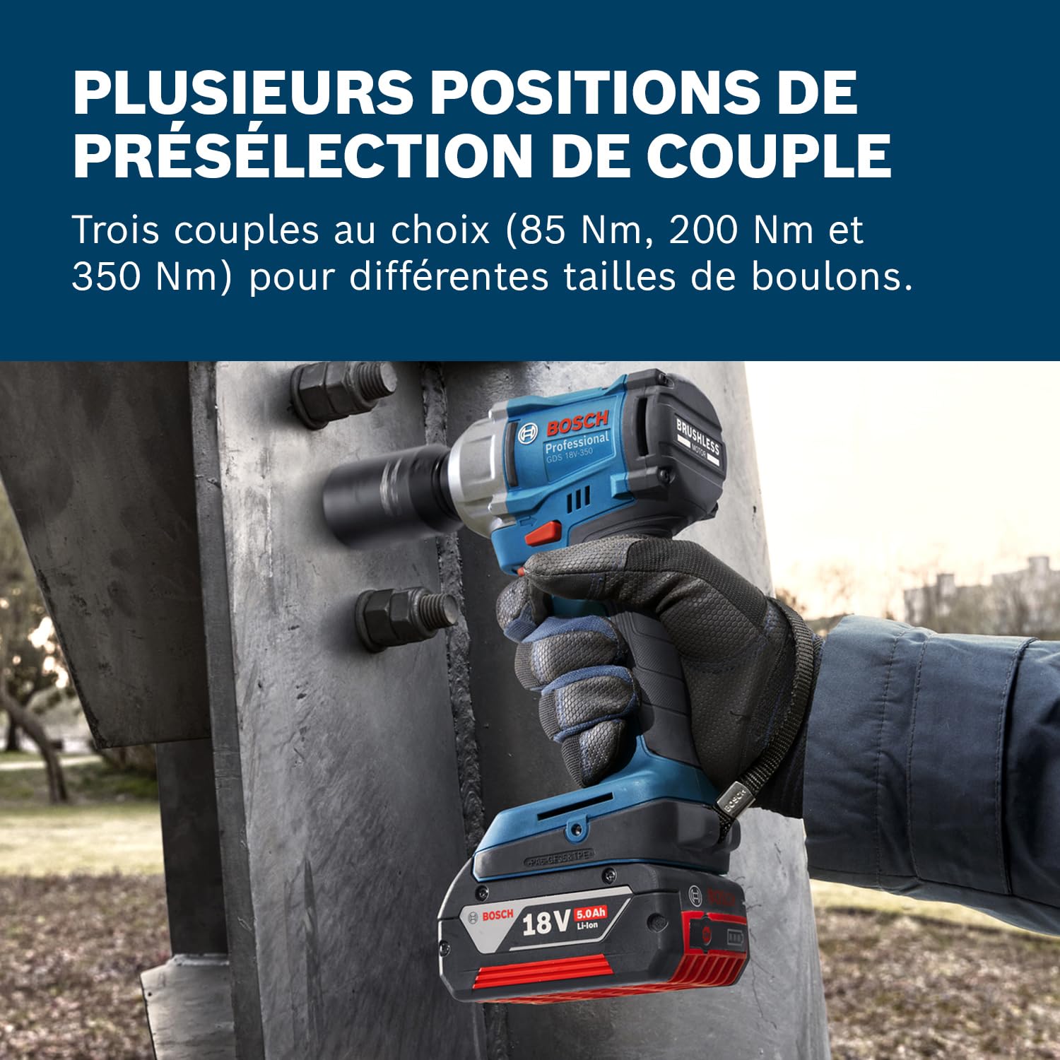 Bosch Professional 18V System Boulonneuse sans fil GDS 18V-350 (inclus L-BOXX)