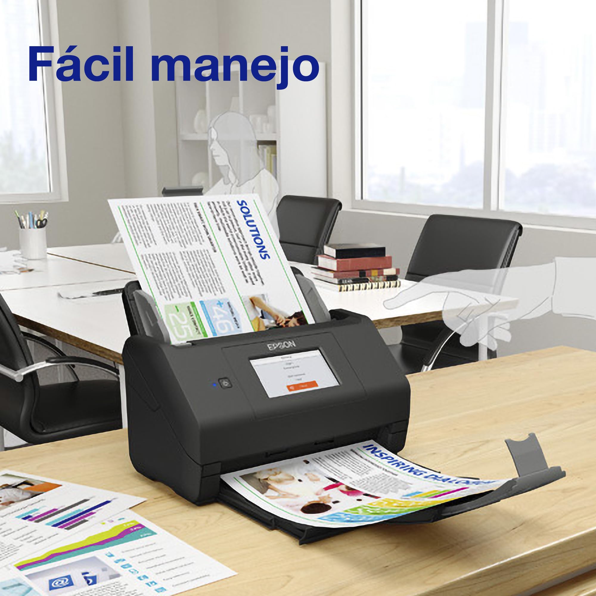 Epson - Workforce ES-580W, escáner de Documentos (sin PC, 35 páginas o 70 fotogramas por Minuto, hasta A4, escaneo a Doble Cara de una Sola Vez, orientación automática)