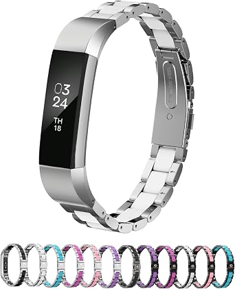 Compatible with Alta Bands Metal, Special Edition Replacement for Alta HR Stainless Steel Bands Adjustable Accessory Wristband Small Large for Alta Bracelet Women Men