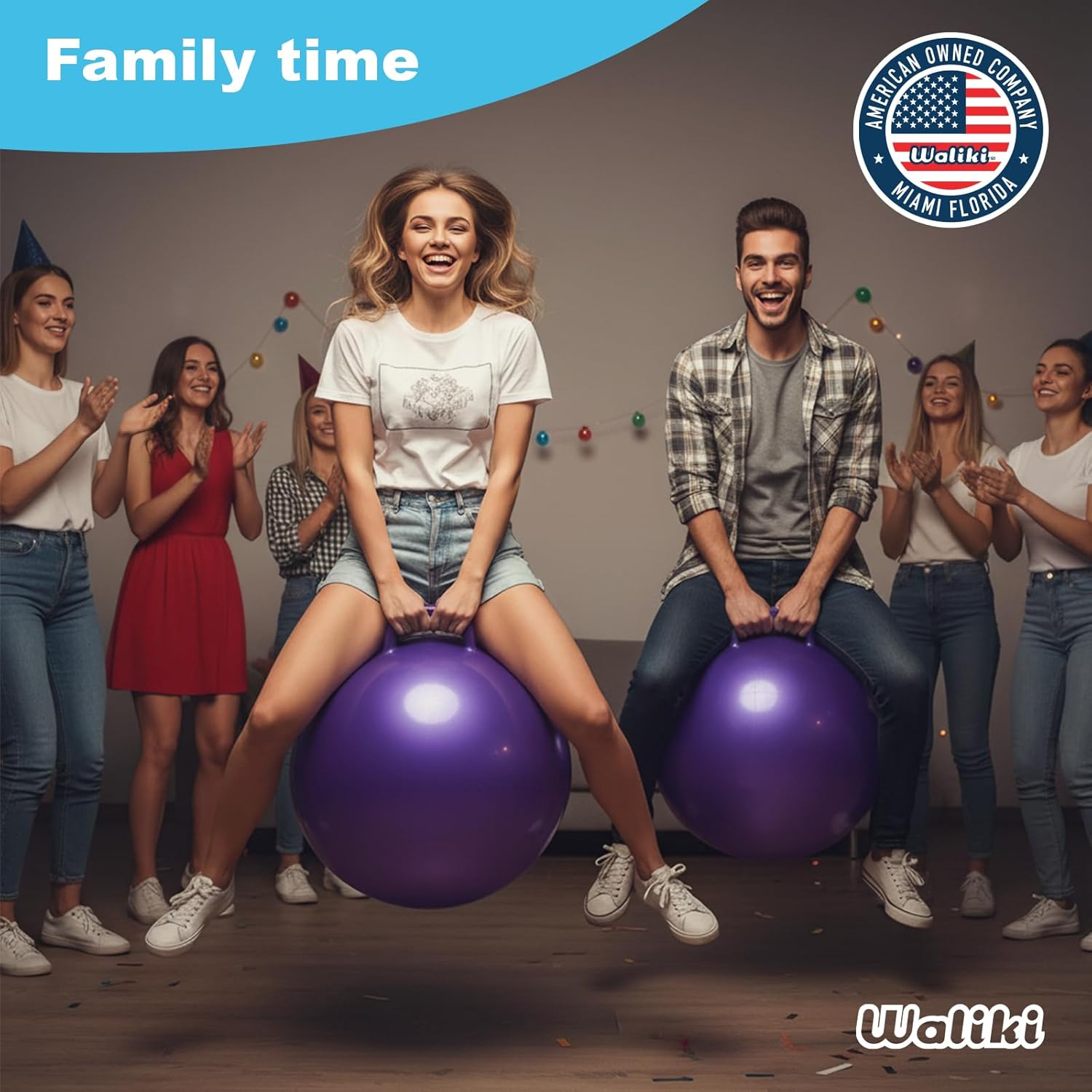 WALIKI Hopper Ball for Adults | 29" Purple Jumping Toy | Hippity Hop | Fun Outdoor Game for Parties & Family Activities