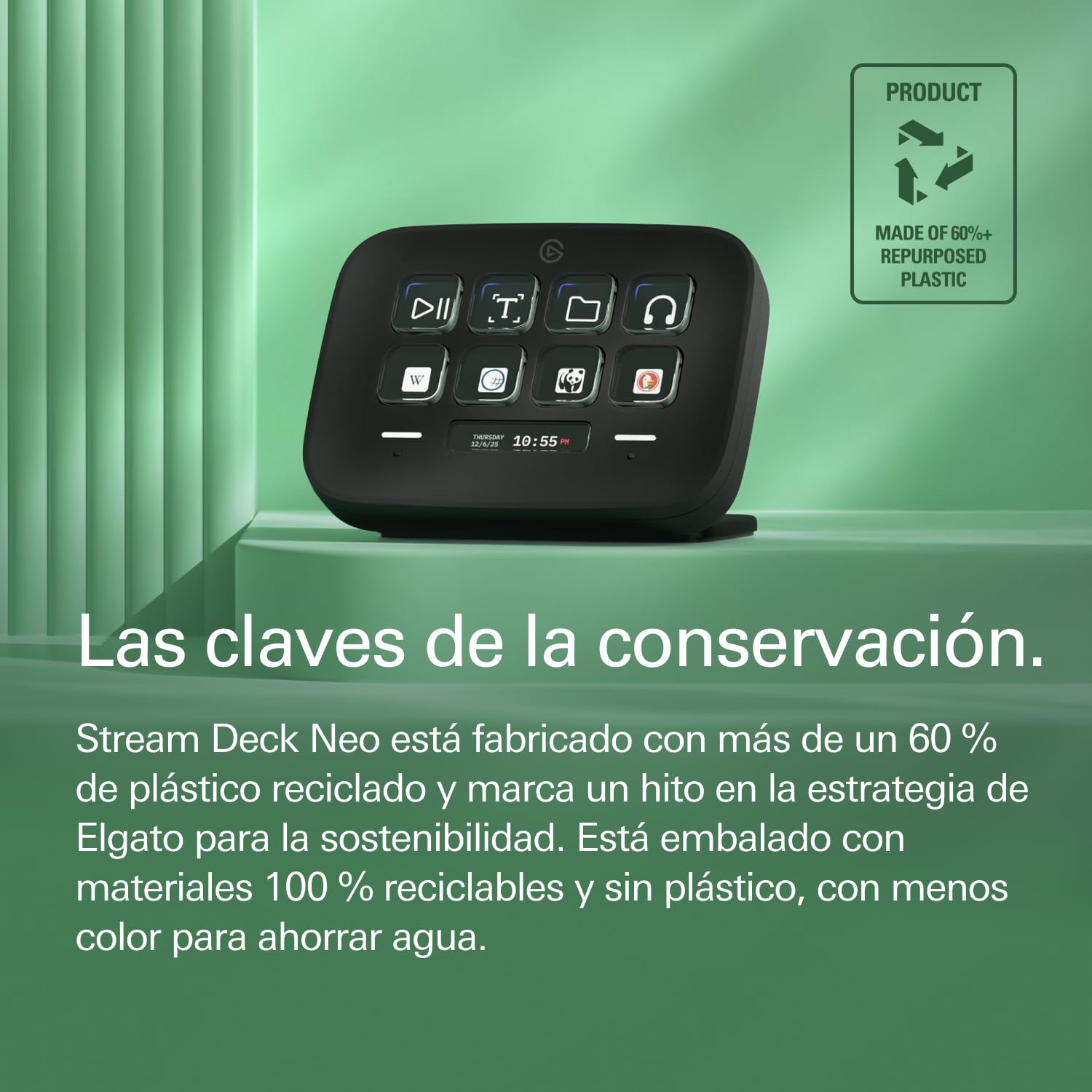 Elgato Stream Deck Neo Negro, Controlador Compacto