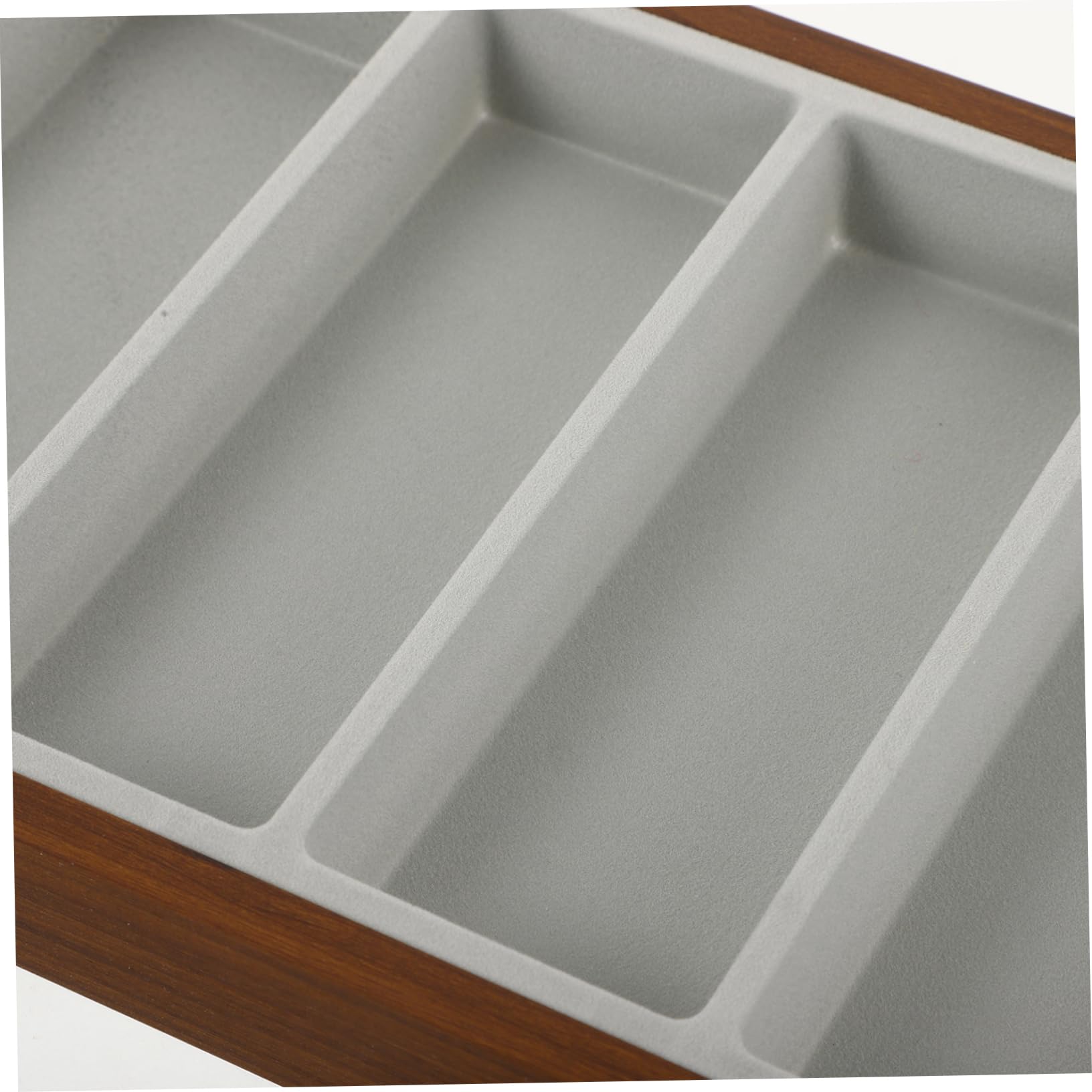 LIFKOME Bandeja De Exhibición De Gafas De Sol para Tienda y Hogar con Compartimentos Bandeja Organizadora De Madera y Gris para Guardar Gafas De Sol