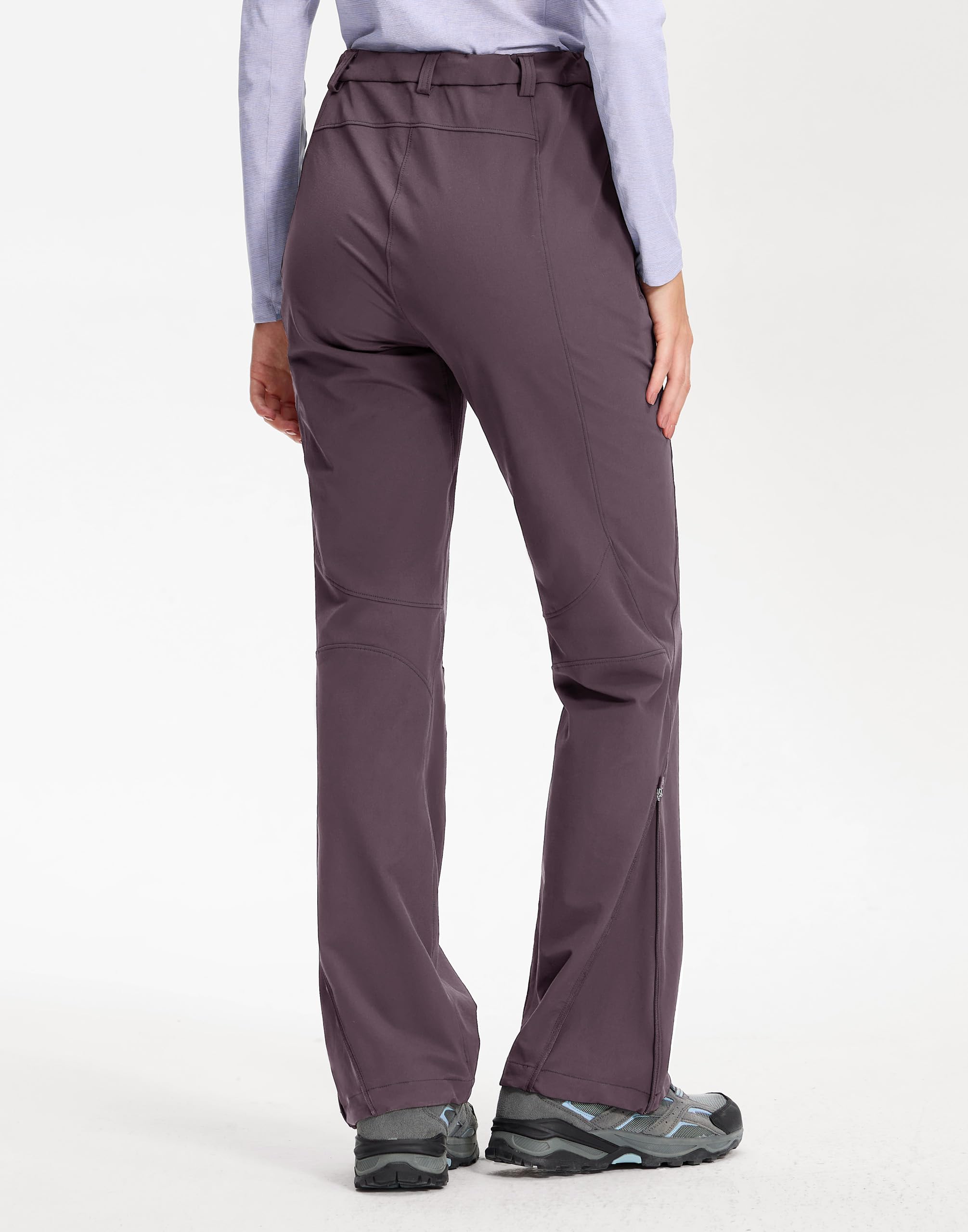 Pantalon d'extérieur pour femme automne/été : pantalon de pluie coupe-vent avec revêtement DWR | séchage rapide | pantalon de randonnée élastique pour l'alpinisme et les randonnées à vélo