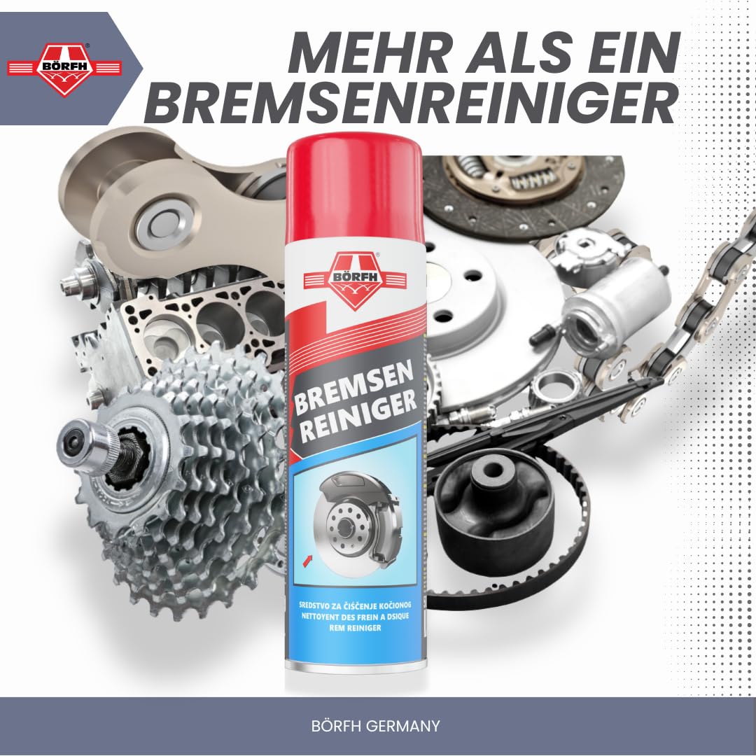 Detergente per freni – (Confezione da 10 500 ML) senza acetone detergente per dischi, pastiglie, pinze freni, molle, rotori e frizione, pulitore per parti industriali