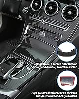 Vista 2 de Cubierta de Marco de Panel de Cambio de Marchas para Consola Central, Estilo de Patrón de Fibra de Carbono, Accesorios de Decoración