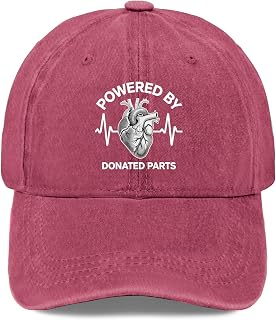 Powered by Donated Parts Heart Hat for Men Baseball Caps Low Profile Washed