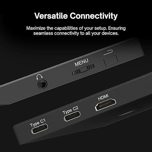 Miniatura 5 de Pixio PX160 Monitor portátil de 15.6 pulgadas FHD 1080p 60Hz IPS HDR con soporte de cubierta de pantalla USB-C HDMI pantalla para computadora