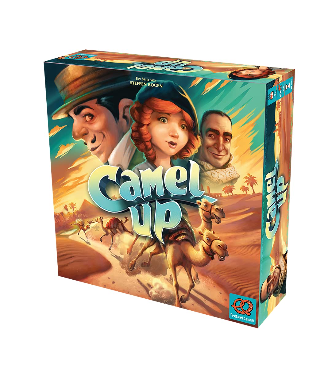 Camel Up gra rodzinna, gra roku 2014, 3-8 graczy, od 8 lat, 30+ minut, niemiecka, wielokolorowa, kolorowa