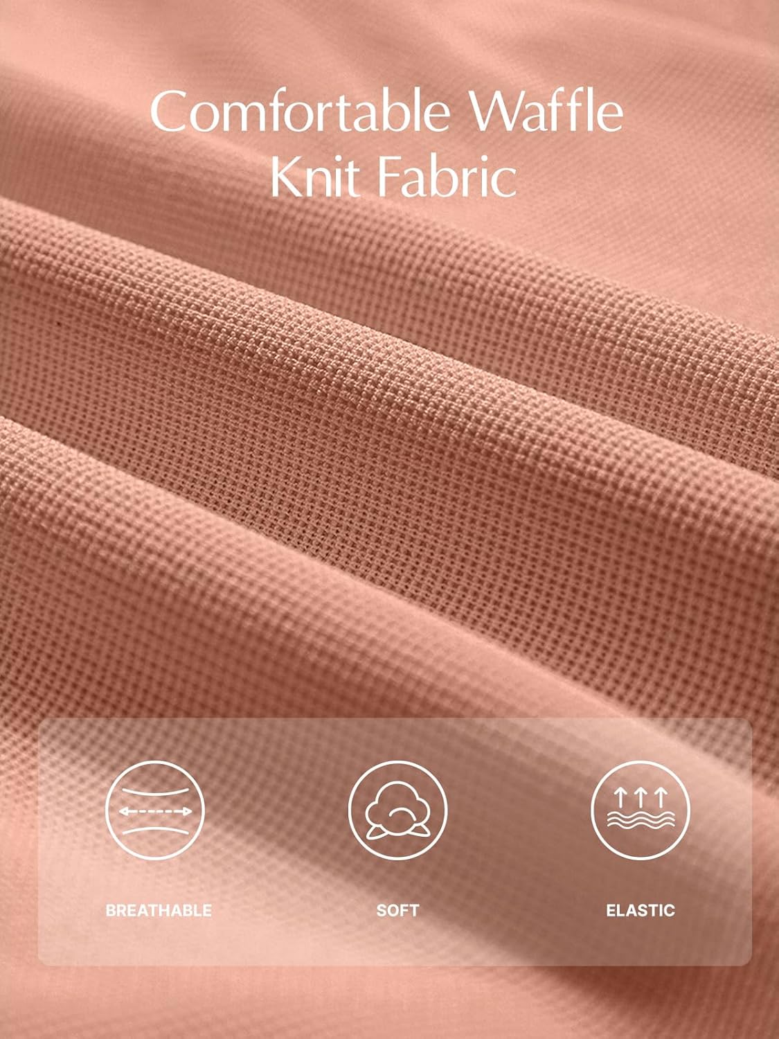 EVALESS Women's Wide Leg Pants Elastic High Waisted Waffle Knit Casual Palazzo Pants Trousers with Pockets - Image 5