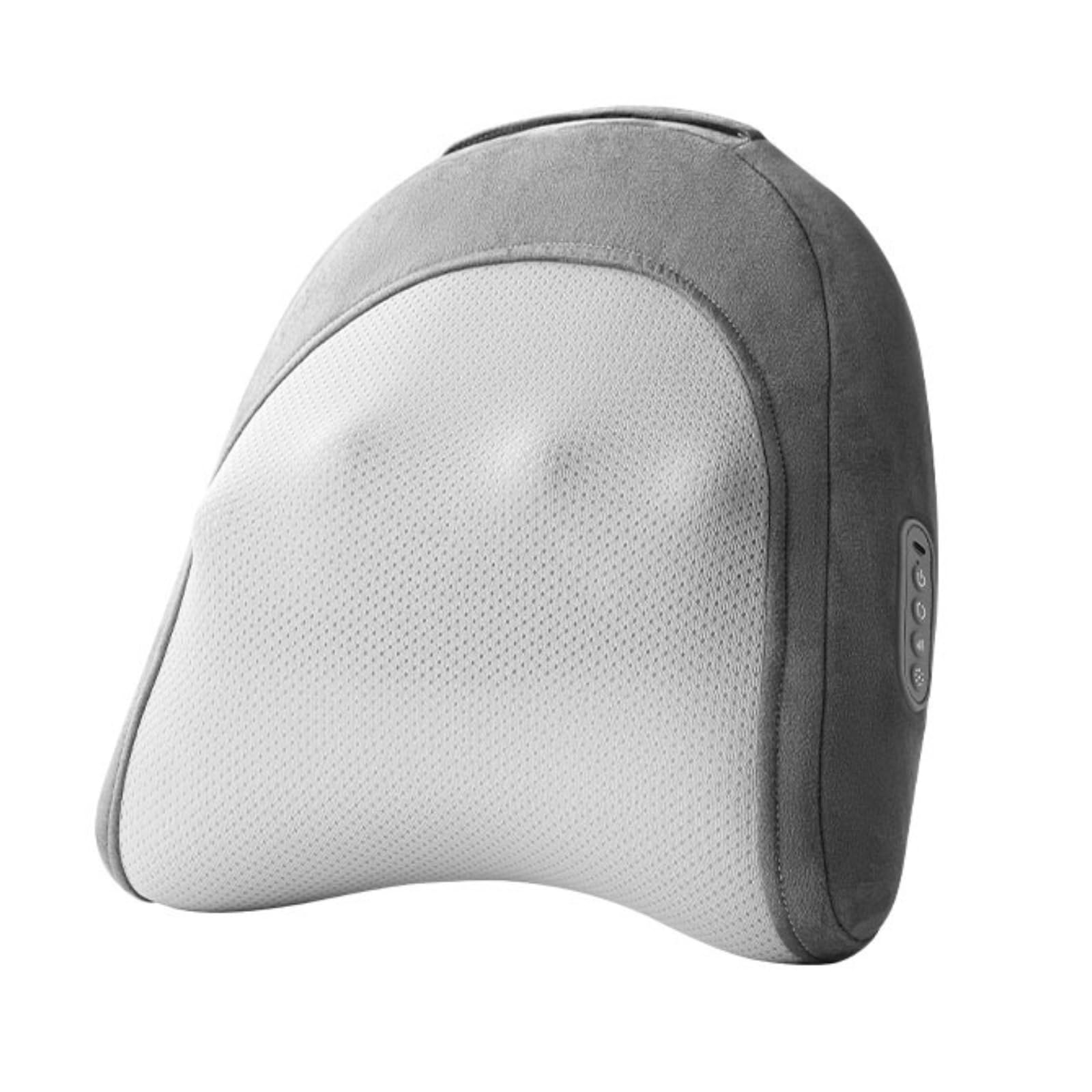 Sharplace Massagekissen Massage Kissen Rückenstütze Lendenkissen Entspannungskissen mit Ergonomischer Form Kabellos mit Akku Bedienfeld Leicht Und Tragbar für Büro Sofa Zuhause, Grau