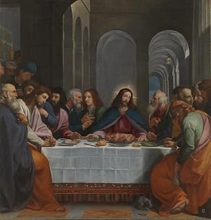 Get Custom Art Bartolomeo Carducci (Carducho) - The Last Supper, Gallery Wrapped Canvas Wall Decor - Size 24x26 Inches