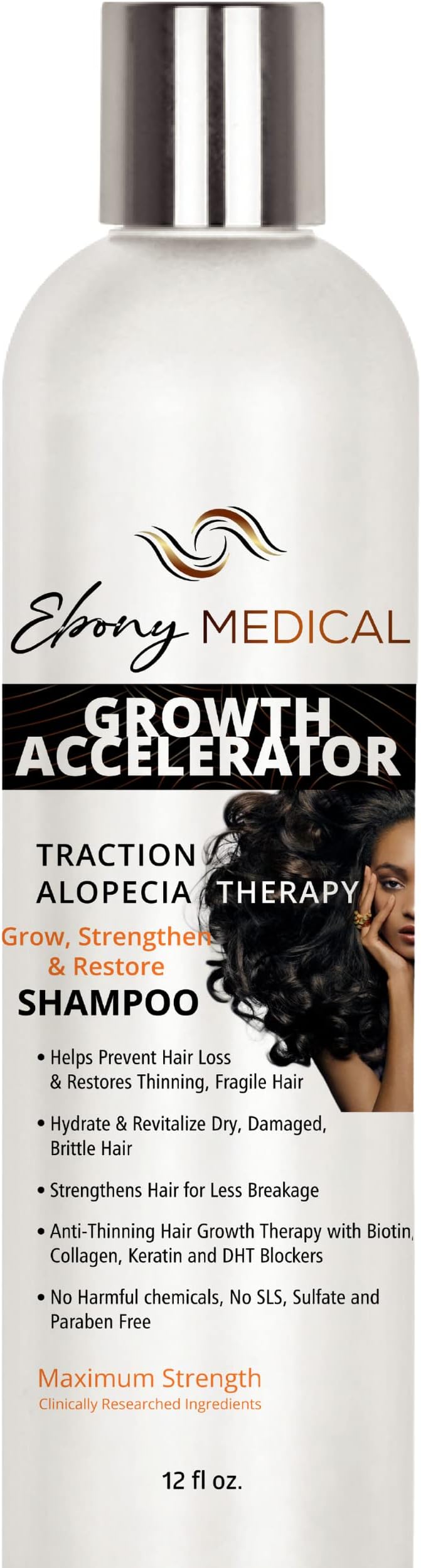 Alopecia Areata Treatment Hair Loss Shampoo - Amazing Hair Growth Product Helps with Thinning Hair, Alopecia & Receding Hairlines - 12 fl oz