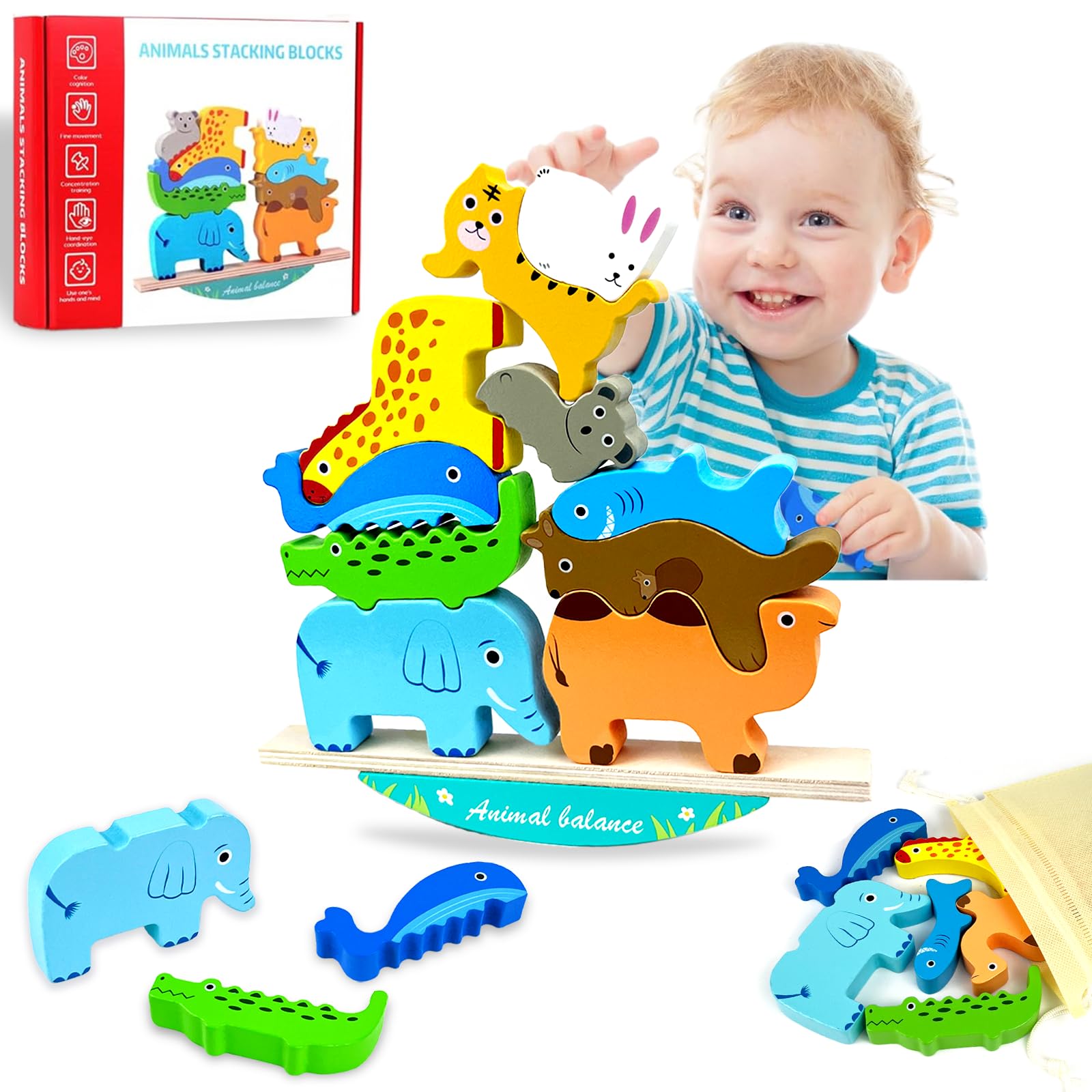 Juguetes Montessori Juegos Niños 2-6 Años, Madera, Educativos, Regalo