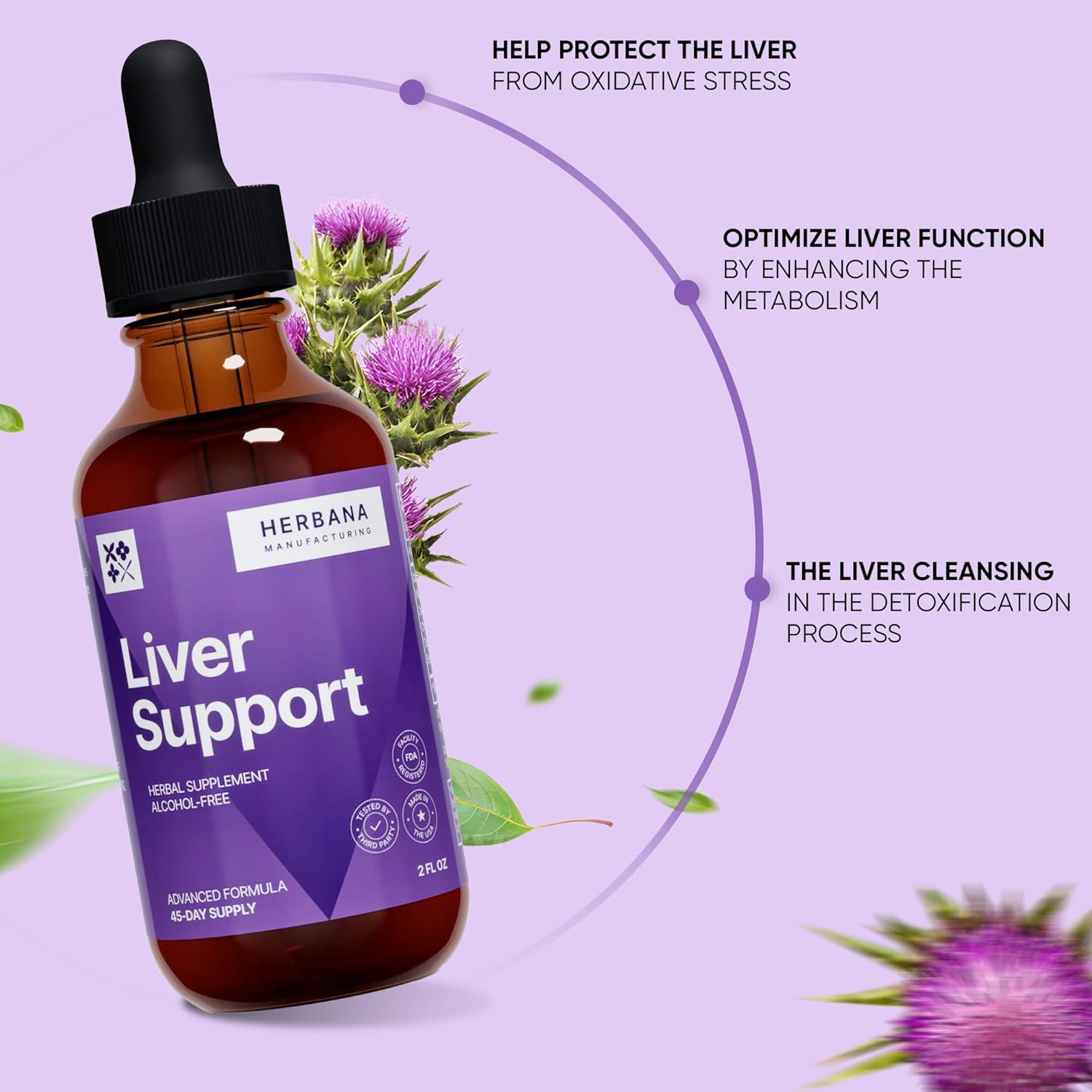 High Potency Liver Support Liquid Drops Liver Cleanse & Detox