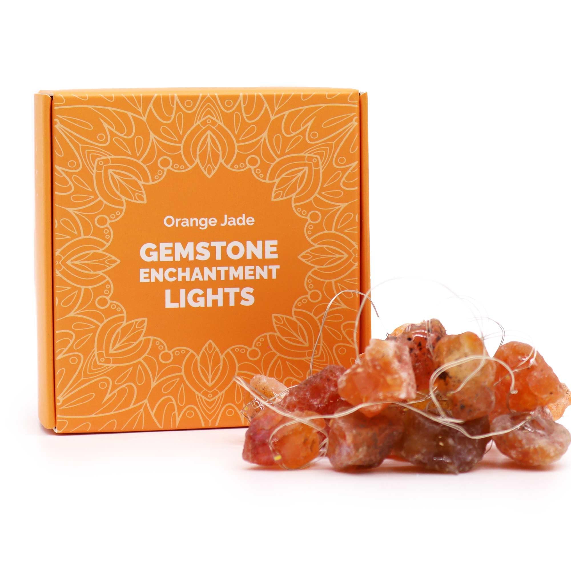 Gemstones and Esoteric Gifts Gemstone Enchantment Lights Orange Jade