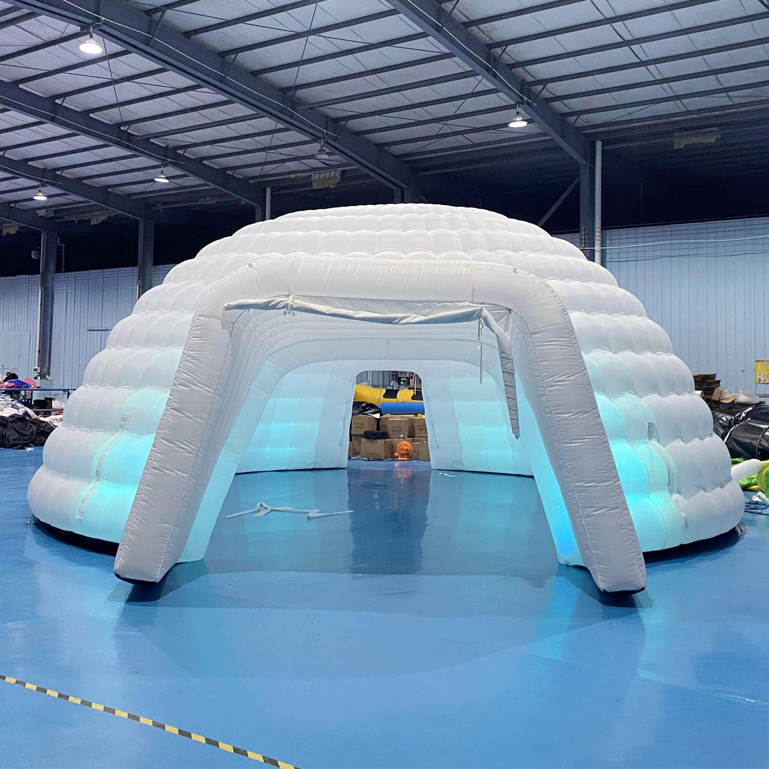 SAYOK 26.25ft Inflatable Igloo Dome Tent with Air Blower, Outdoor Dome Event Tent Inflatable Marquee Lighting Tent for Club Party Wedding Show Event Exhibition