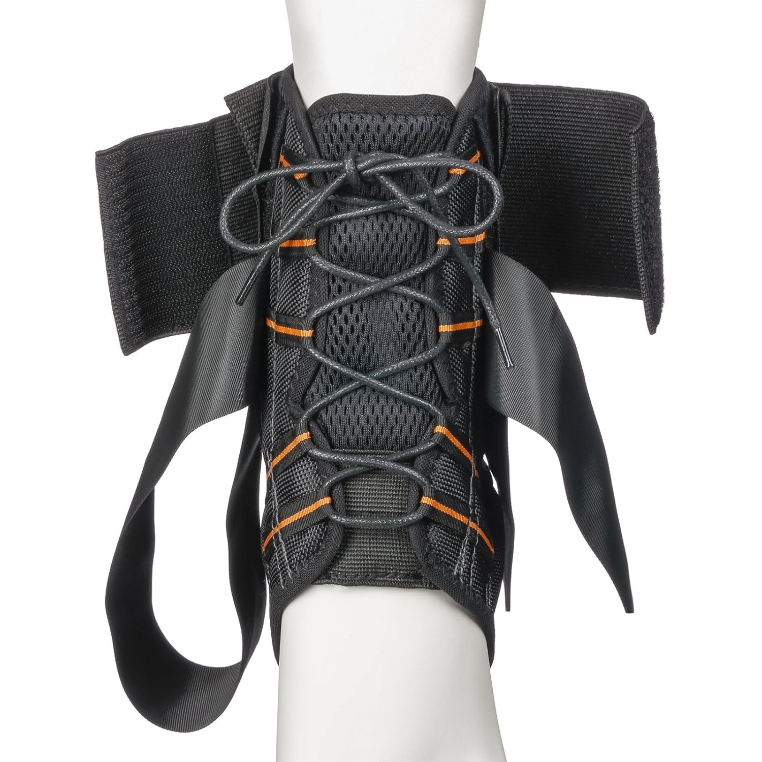 Active Ankle AS1 Pro Lace Up Ankle Brace, Ankle Support with Laces for Men & Women, Protection & Sprain Support for Volleyball, Rugby, Basketball, Low Profile, Black, XX-Large Black XX-Large