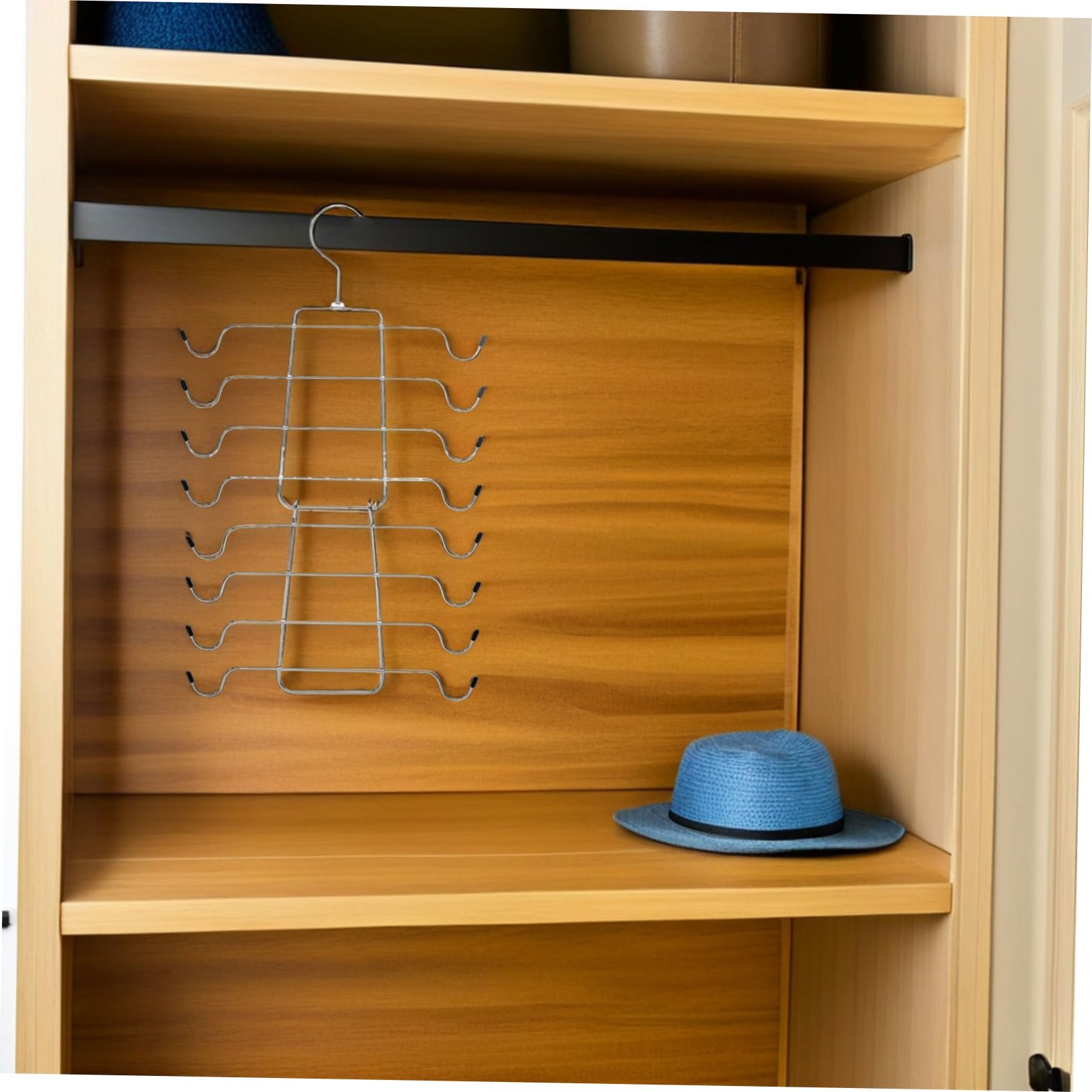 4 Stück Metall BH-kleiderbügel Faltbar mit Drehhaken Platzsparender Schrank-Organizer für BHS Tanktops Gürtel und Schals Stabiler BH-Halter für Kleiderschrank und Reise