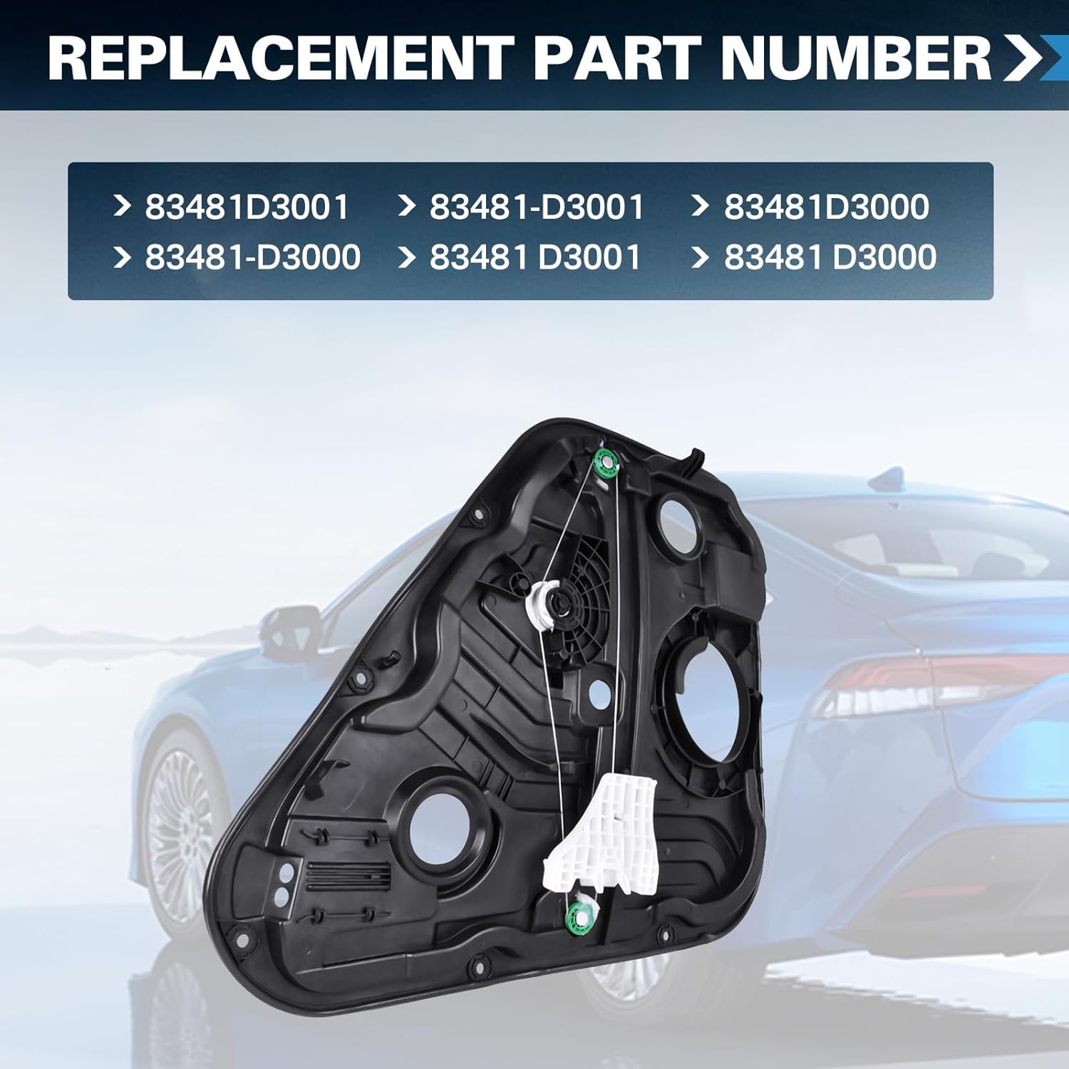 83471D3001 Rear Left Window Regulator Without Motor Compatible with 2016-2021 Hyundai Tucson 1.6L 2.0L 2.4L Replace 83471-D3001, 83471-D3000, 83471D3000