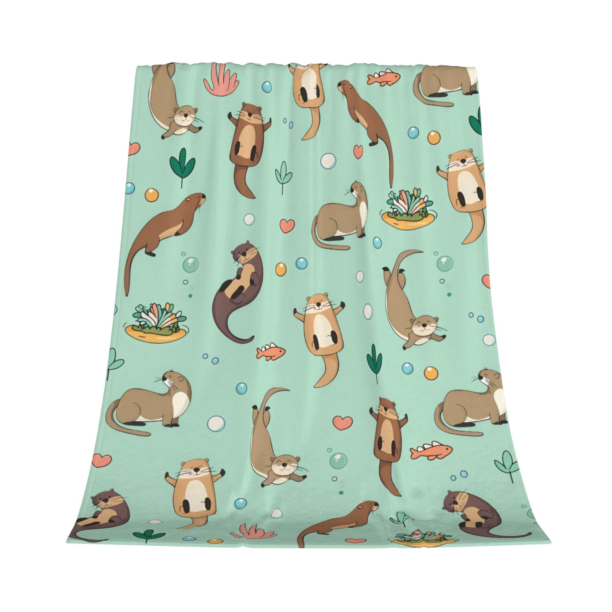 Gelasgo Sea Sloth Throw Blanket Ultra Soft Flannel Blanket, Cozy Warm Lightweight Gift for Adults Kids, Machine Washable Couch Bed Blankets 130x150cm