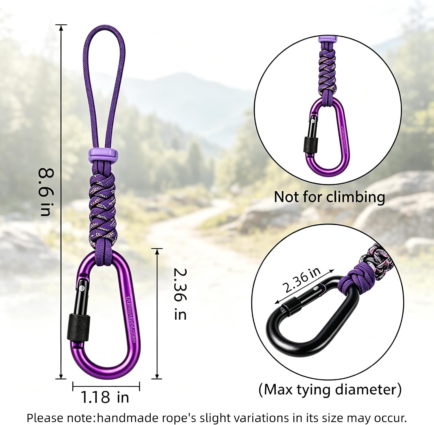 Water Bottle Carabiner Clip Portable Outdoor Bottle Holder Hook Hiking Camping Backpack image 2