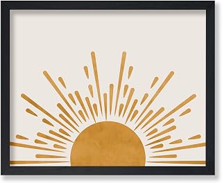 Monem Art Sun Print - Abstract Sun Art - 8x10 Unframed Wall Art Print - Boho Decor Poster - Gift for Home, Office, Living Room, Kids Room - Nursery Wall Decor