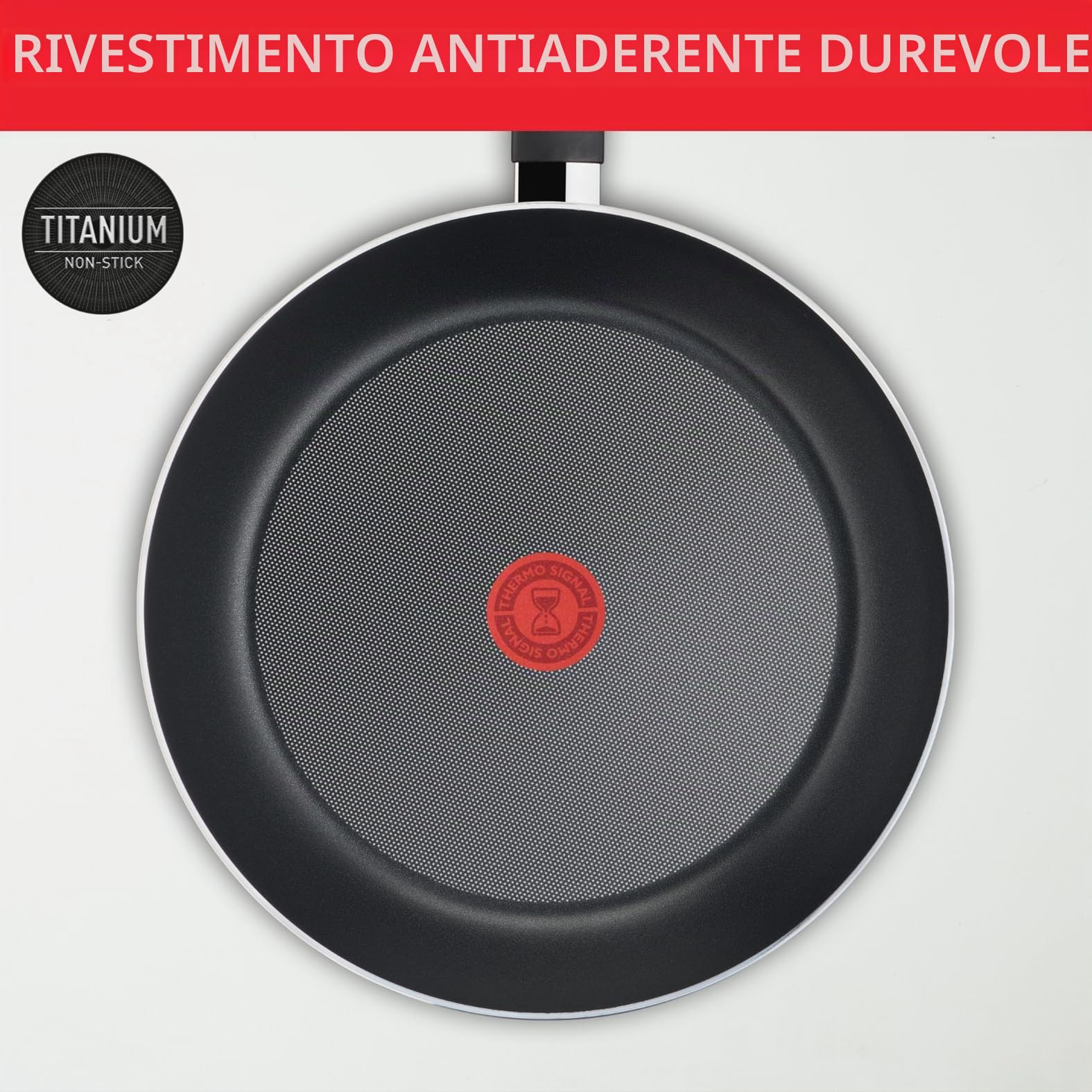 Tefal B56490 Set di padelle Day By Day On da 3 pezzi 20/24/28 cm | Pentole antiaderenti | Rivestimento antiaderente in titanio ad alte prestazioni | Nero [Non adatto all'induzione]