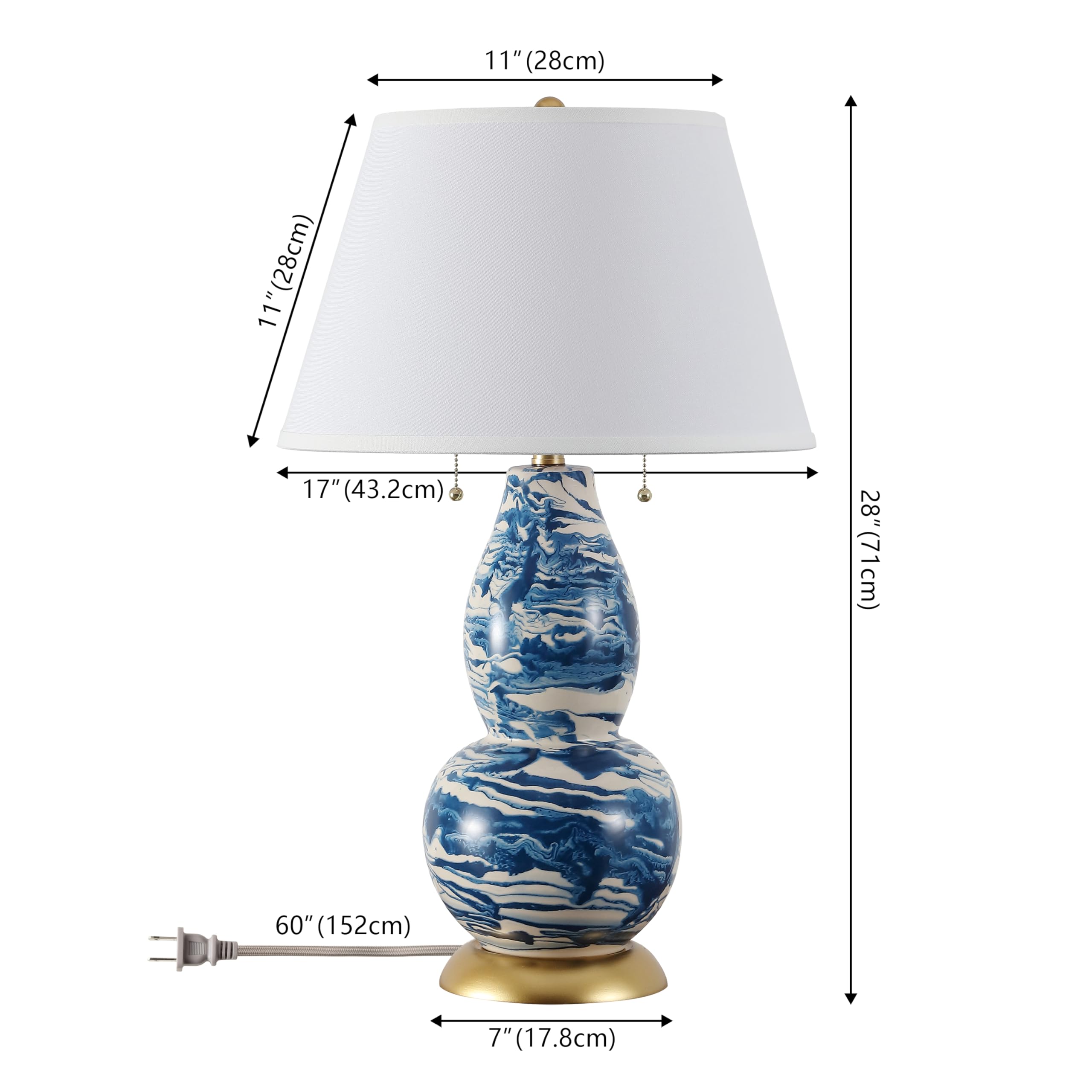 Amazon.co.jp : Safavieh Lighting Collectionネイビーとホワイト