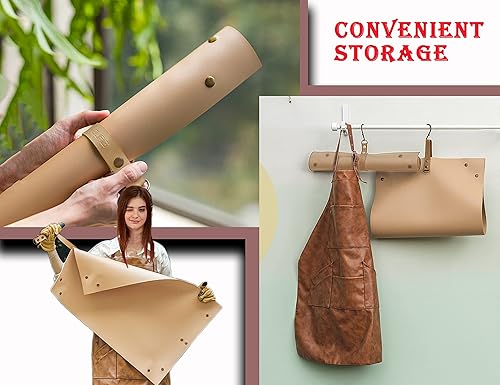 Miniatura 2 de Tapete de cuero para trasplante de plantas, impermeable, tapete de trasplante para suculentas, tapete portátil de jardinería, 30 x 18 pulgadas,