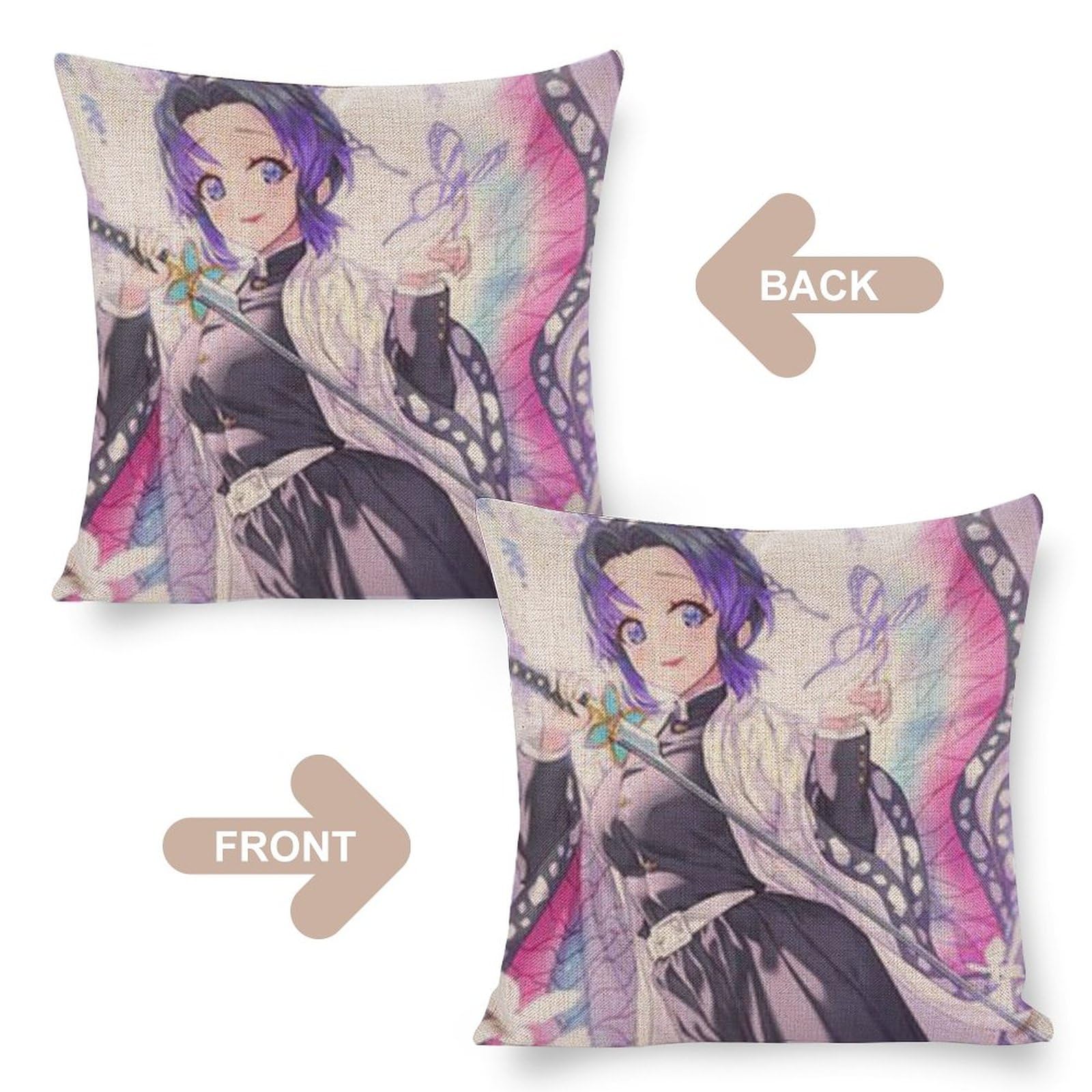 Amazon｜あいのにじょ 鬼滅の刃 胡蝶しのぶ2 (7) 綿麻 抱き枕カバー