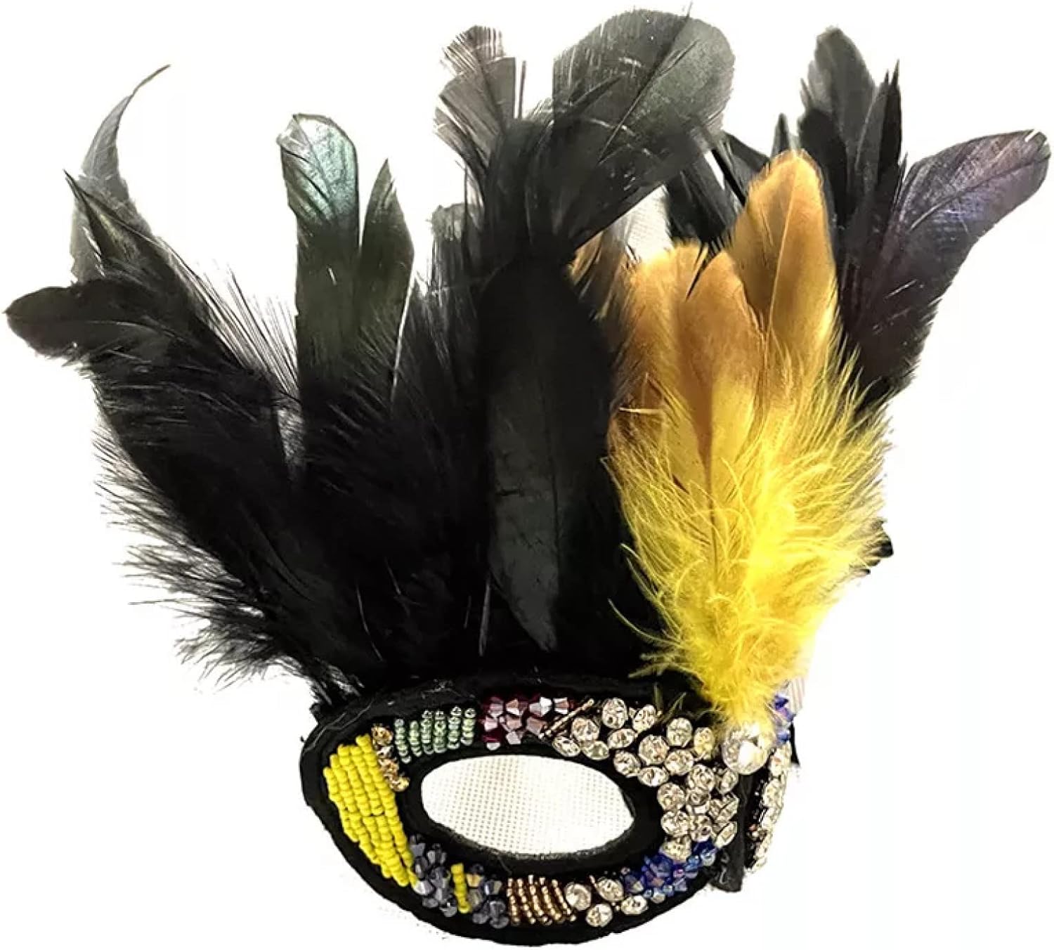 Halloween mask Halloween Mask Beaded Decoration Carnival Mask Dance Party Funny Feather Mask