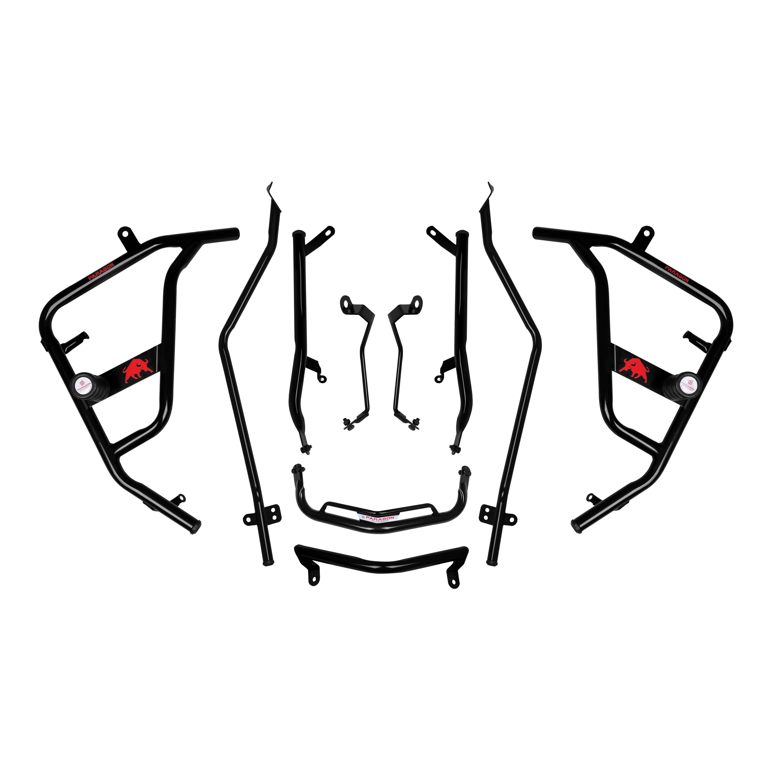 Bull Series Crash Guard Kit for TVS NTORQ, Stainless Steel, Matte Black, Vehicle, Complete Hardware Included-image-33
